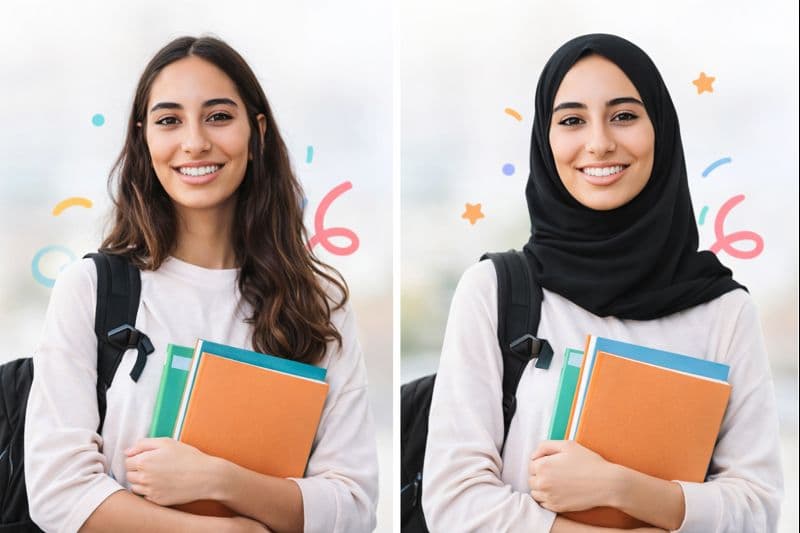 طالب عراقي يبتسم